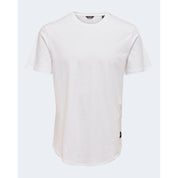 Only & Sons White Cotton T-Shirt