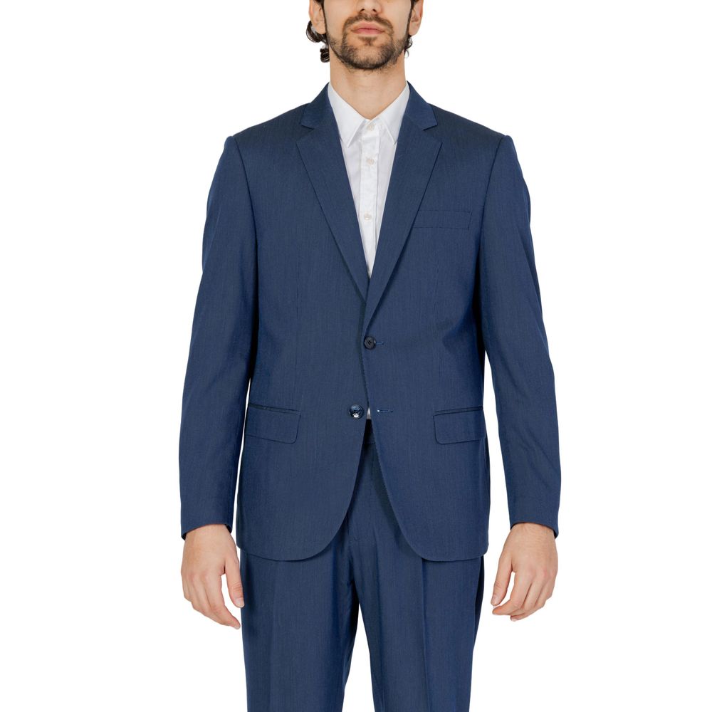 Antony Morato Blue Polyester Suit