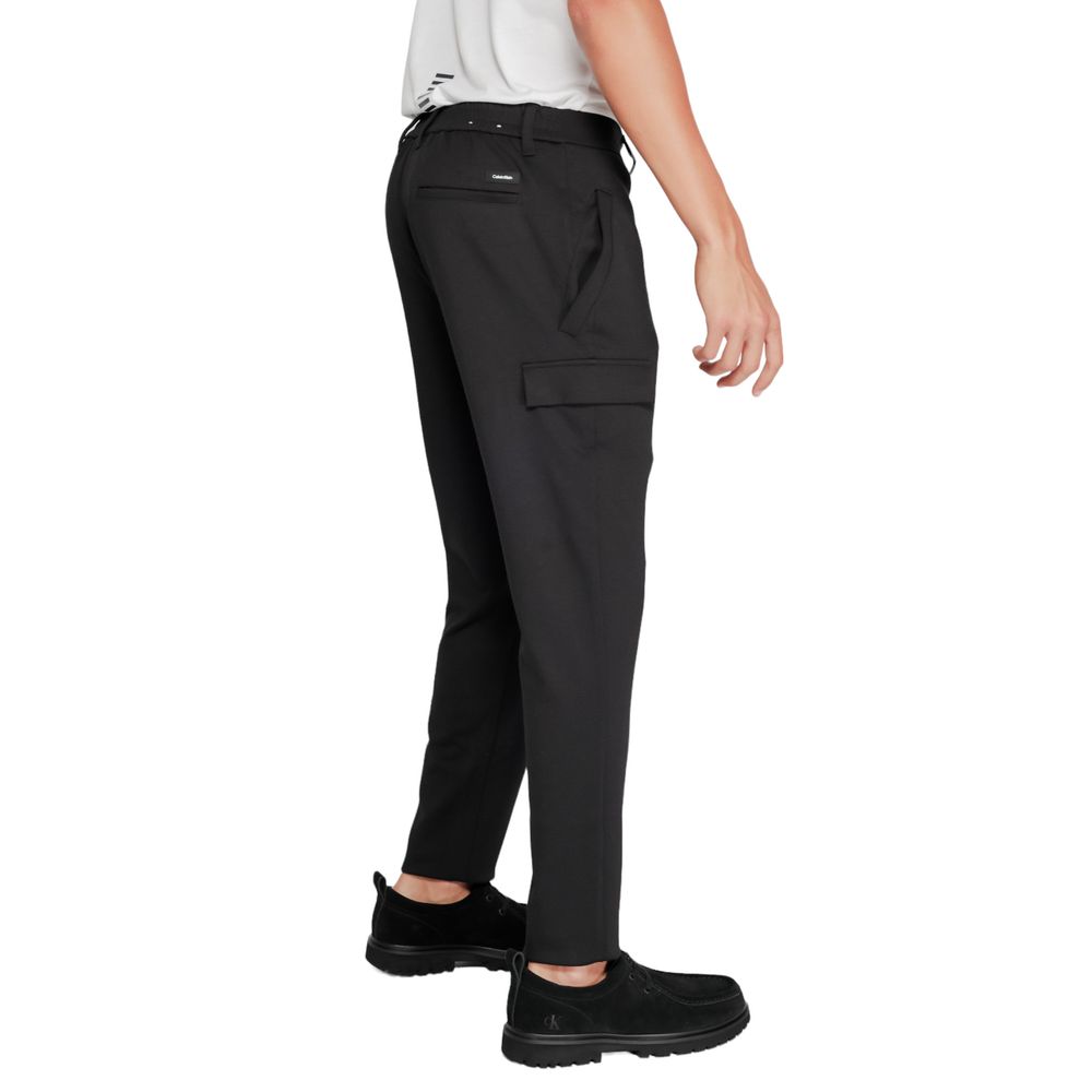 Calvin Klein Black Recycled Polyester Jeans & Pant