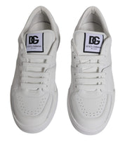 Dolce & Gabbana White Miami Leather Low Top Sneakers Shoes