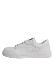 Dolce & Gabbana White Miami Leather Low Top Sneakers Shoes