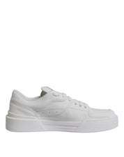 Dolce & Gabbana White Miami Leather Low Top Sneakers Shoes