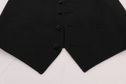 Dolce & Gabbana Sleek Black Single-Breasted Waistcoat