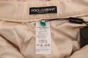 Dolce & Gabbana Pink Floral Brocade Capri Pants