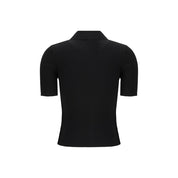 Courrèges Black Viscose Polo Shirt