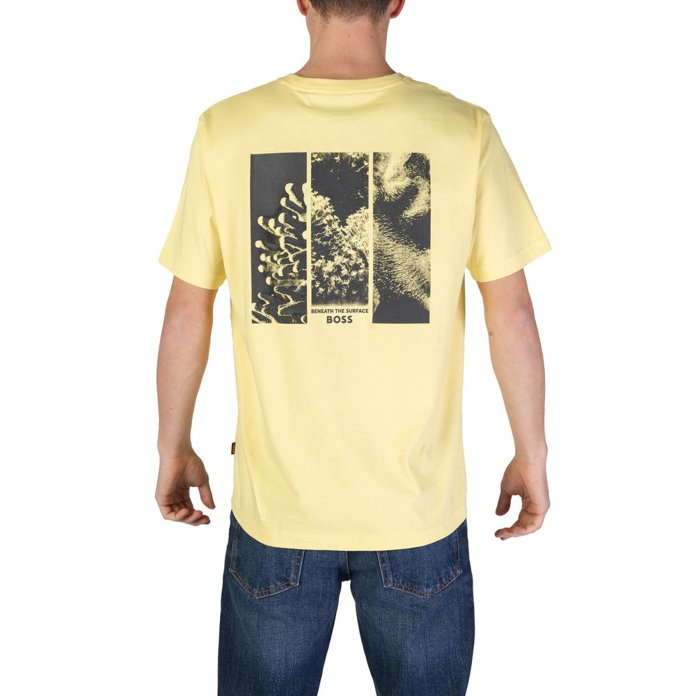 Hugo Boss Yellow Cotton T-Shirt