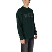 Hugo Boss Green Cotton Sweater