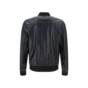 Philipp Plein Leather Bomber Jacket