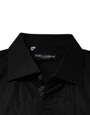 Dolce & Gabbana Black Cotton Formal Long Sleeves Dress Shirt