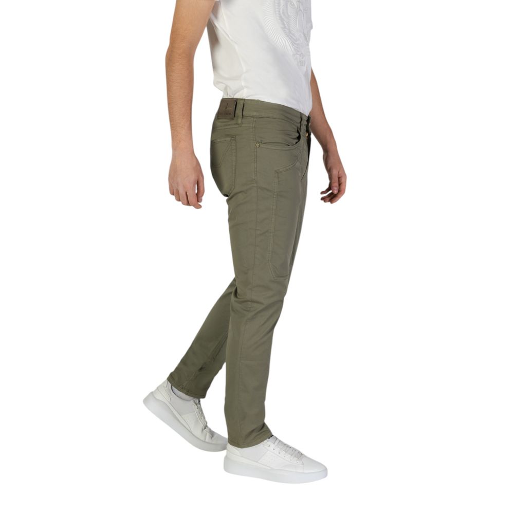 Jeckerson Green Cotton Jeans & Pant