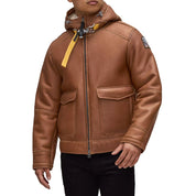 Parajumpers Brown Leather Di Pecora Jacket