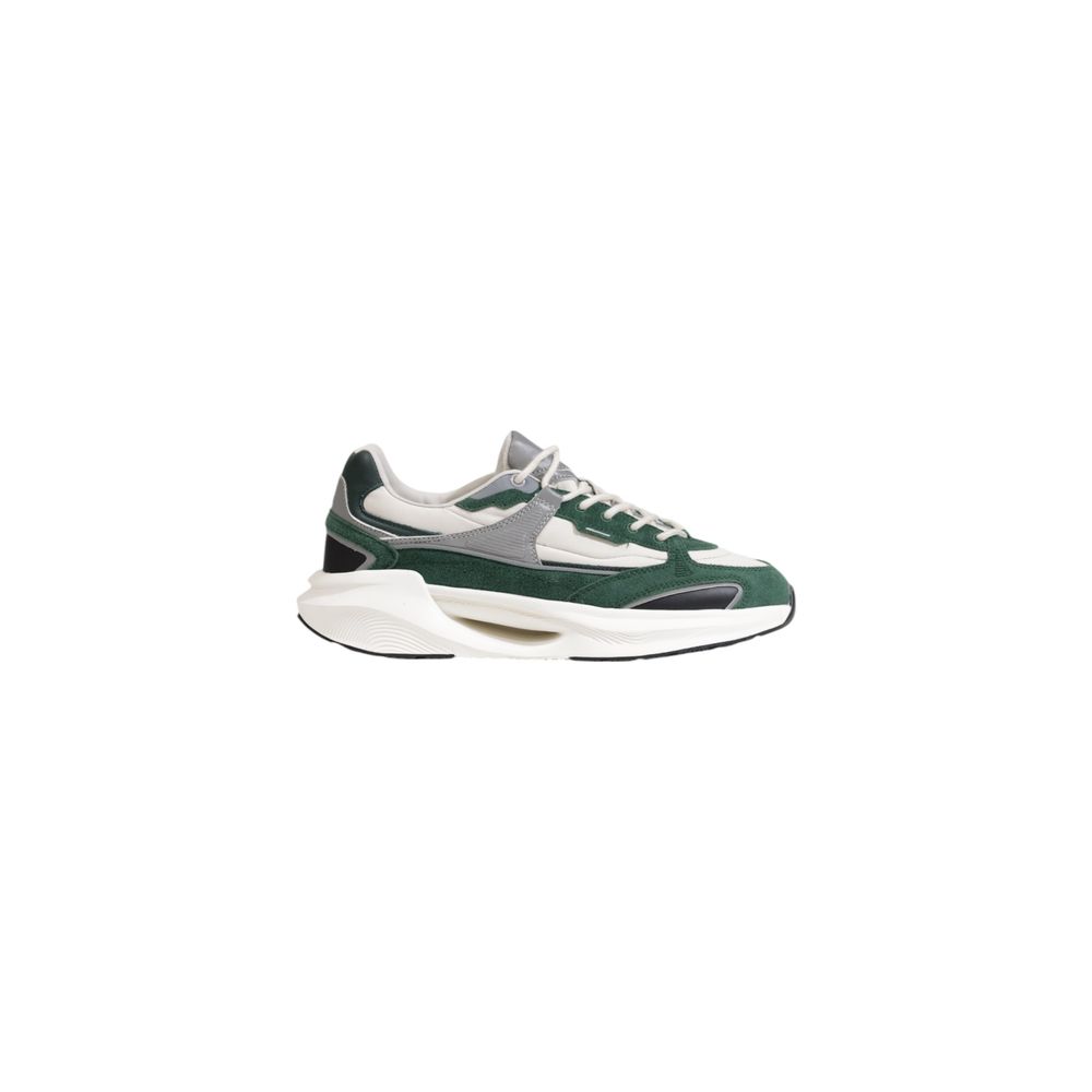 D.A.T.E Green Leather Sneaker