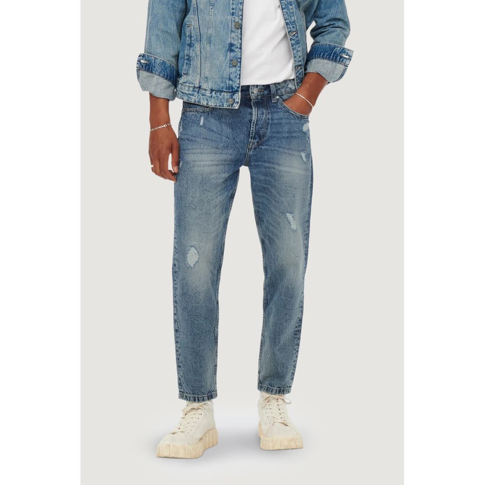 Only & Sons Blue Cotton Jeans & Pant