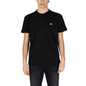 Tommy Hilfiger Jeans Black Cotton Rigenerato T-Shirt