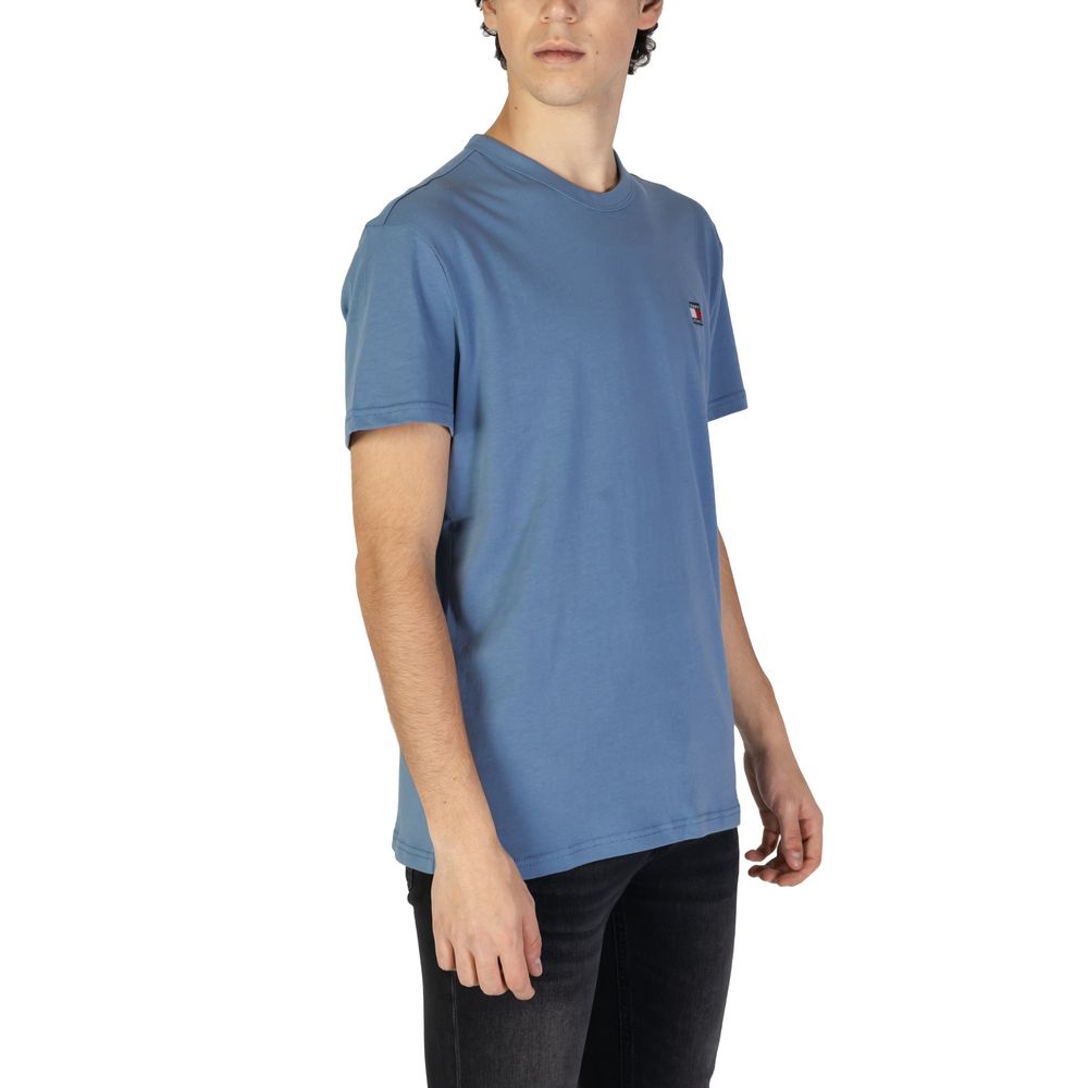 Tommy Hilfiger Jeans Light Blue Cotton Rigenerato T-Shirt