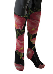 Dolce & Gabbana Multicolor Floral Tulip Nylon Socks