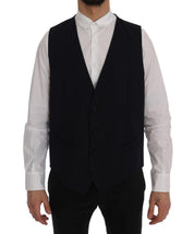 Dolce & Gabbana Elegant Striped Wool Blend Waistcoat Vest