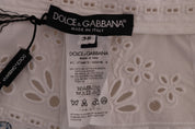 Dolce & Gabbana Mulicolor Majolica Cutout Capri Pants