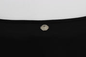 Versace Jeans Black Modal Silk Shift Knee Dress