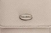 Dolce & Gabbana White Dauphine Leather Case Wallet