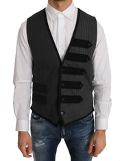 Dolce & Gabbana Elegant Gray Torrero Pattern Formal Vest