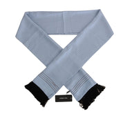 Dolce & Gabbana Elegant Blue Silk Polka Dot Men's Scarf