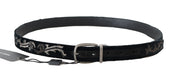 Dolce & Gabbana Elegant Black Cotton-Leather Men's Belt