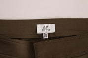 GF Ferre Elegant Green Comfort Straight Fit Pants