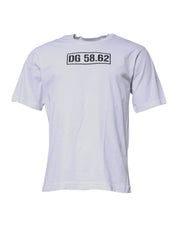 Dolce & Gabbana White DG Logo Cotton Crew Neck T-shirt