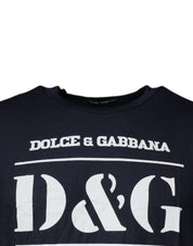 Dolce & Gabbana Blue D&G King Of Love Cotton Crew Neck T-shirt