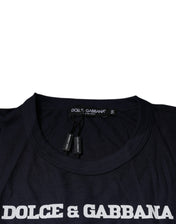 Dolce & Gabbana Blue D&G King Of Love Cotton Crew Neck T-shirt