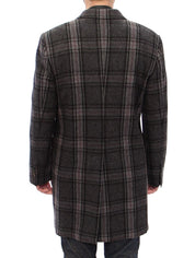 Dolce & Gabbana Sicilia Checkered Wool Blend Coat