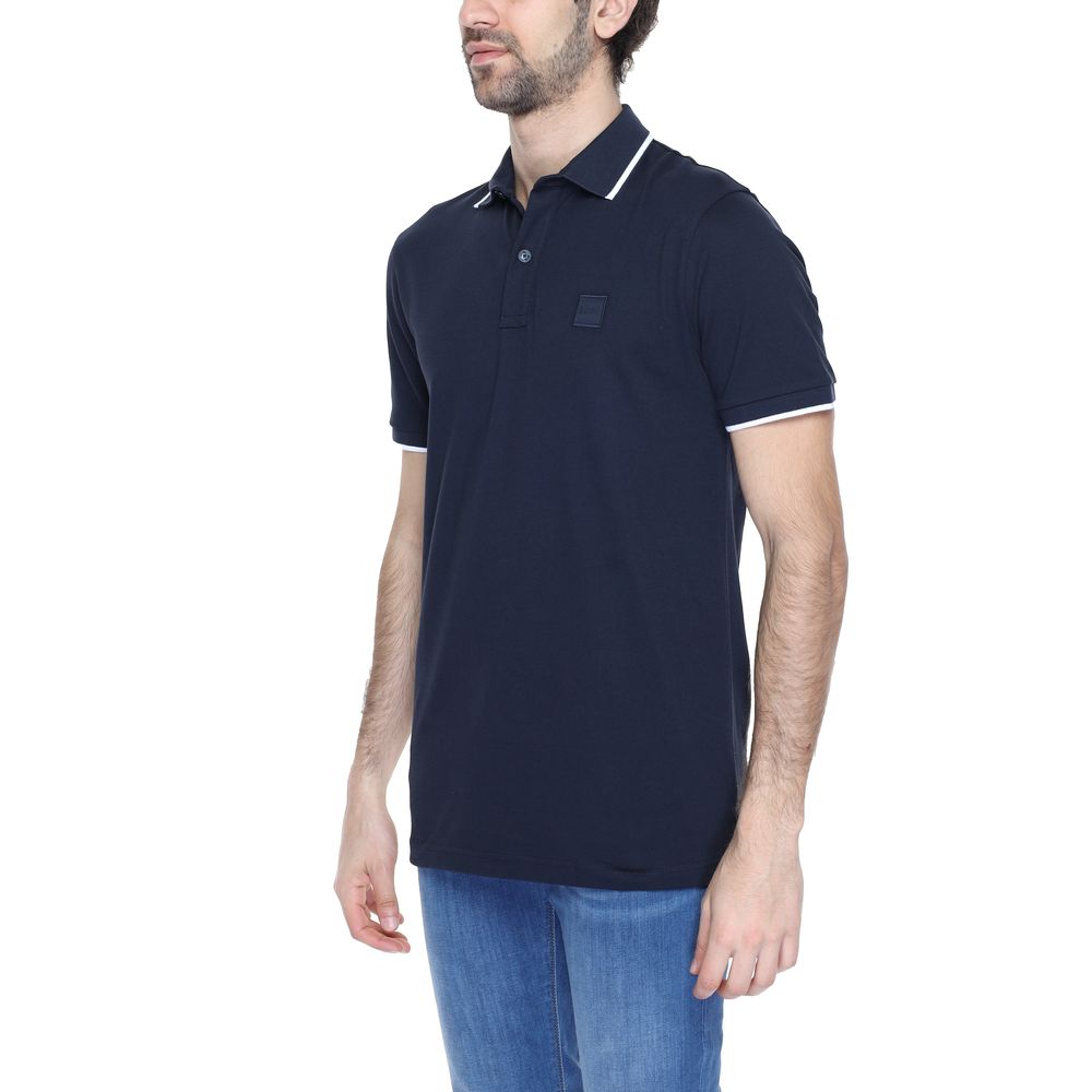 Hugo Boss Blue Cotton Polo Shirt