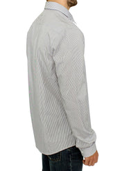 GF Ferre Gray Striped Cotton Casual Shirt