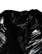 Dolce & Gabbana Black Polyester Button Down Blouson Jacket