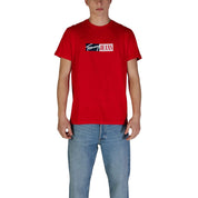 Tommy Hilfiger Jeans Red Cotton Rigenerato T-Shirt