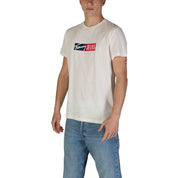 Tommy Hilfiger Jeans Cream Cotton Rigenerato T-Shirt