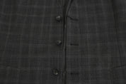 Dolce & Gabbana Elegant Checkered Wool Vest for the Urbane Man