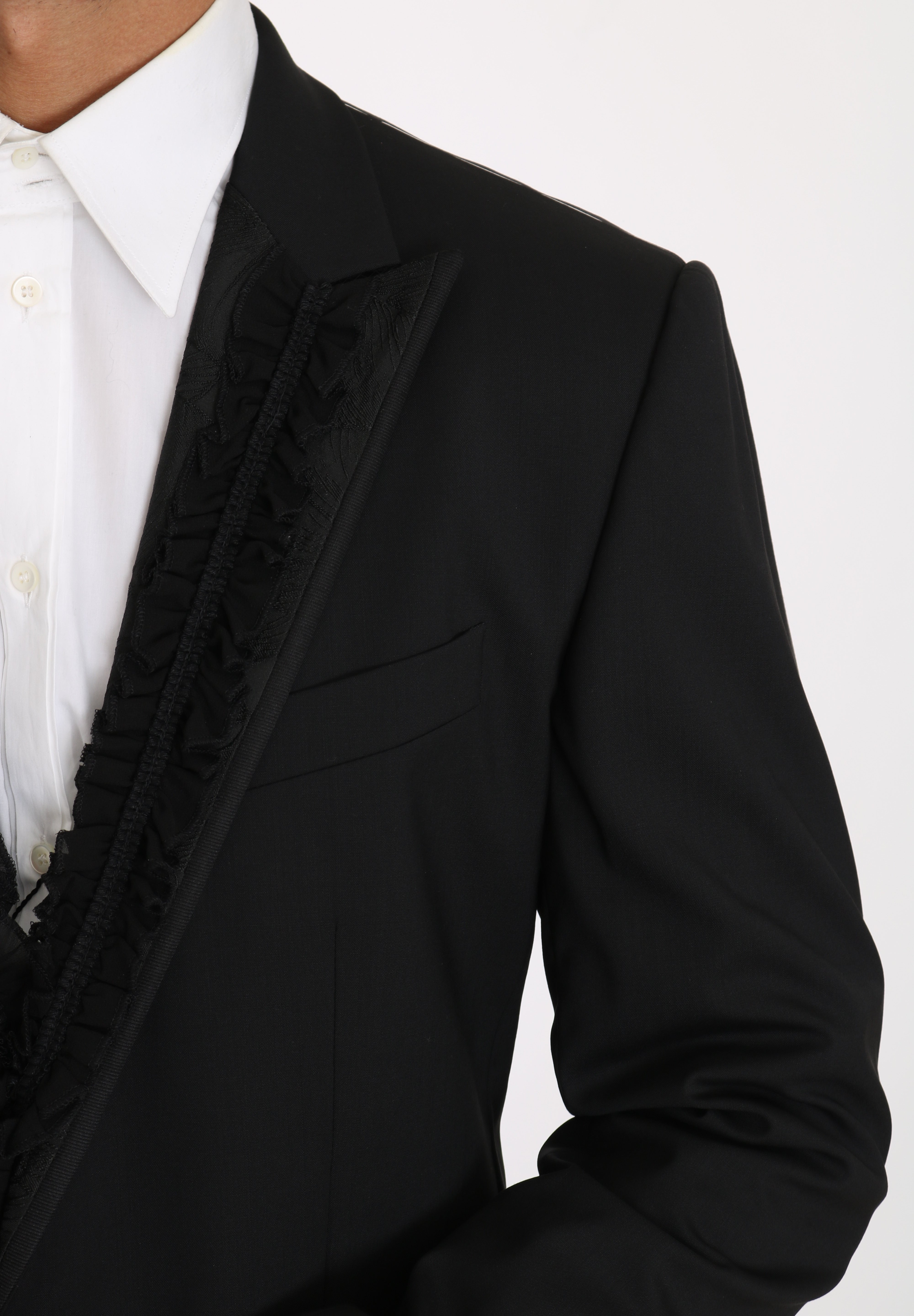 Dolce & Gabbana Elegant Black Slim Fit Martini Blazer Jacket