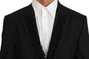 Dolce & Gabbana Elegant Black Slim Fit Martini Blazer Jacket