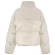 Moose Knuckles White Nylon Jackets & Coat
