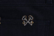 Dolce & Gabbana Blue Key Embroidered Slim Fit KATE Jeans