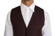 Dolce & Gabbana Elegant Purple Patterned Men's Formal Vest