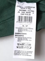 Dolce & Gabbana Green DG Sleeveless Round Neck Tank T-shirt