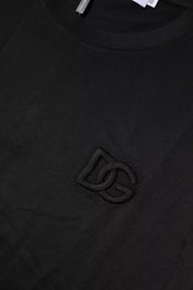 Dolce & Gabbana Black Cotton Crew Neck Short Sleeves T-shirt