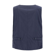 Herno Blue Polyamide Sleveless Jacket