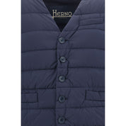 Herno Blue Polyamide Sleveless Jacket