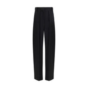 Khaite Black Viscose Casual Pants