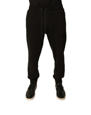 Dolce & Gabbana Black Cotton Jogger Men Sweatpants Pants