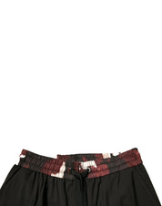 Dolce & Gabbana Black Camouflage Wool Jogger Sweatpants Pants